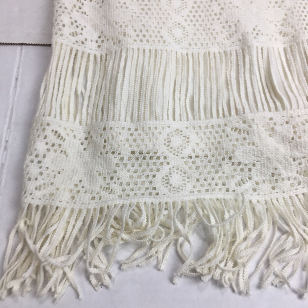 Crochet Fringe Mini Dress NWT | Boho Coastal Swim Coverup · American Eagle - Picture 7 of 12